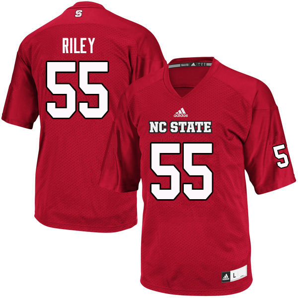 Men #55 Tyrone Riley NC State Wolfpack College Football Jerseys Sale-Red